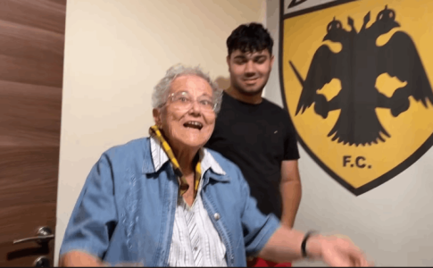 AEK TV:  Η τρομερή γιαγιά στη Κρήτη: «Την ΑΕΚ την αγαπάω όπως τα παιδιά» (VID)