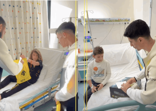 Μοίρασαν χαμόγελα οι παίκτες της ΑΕΚ στη παιδιατρική κλινική του ομίλου Ιατρικού Αθηνών