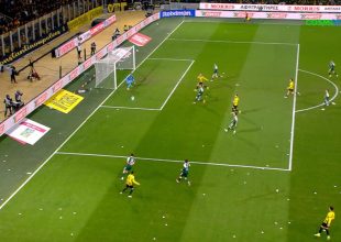 ΑΕΚ – Παναθηναϊκός: Το δοκάρι του Γκατσίνοβιτς (VID)