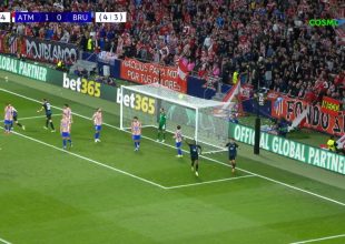 Ατλέτικο Μαδρίτης-Κλαμπ Μπριζ: Το 1-1 με τον Ορντόνιεζ από εκτέλεση κόρνερ του Τζόλη! (VID)