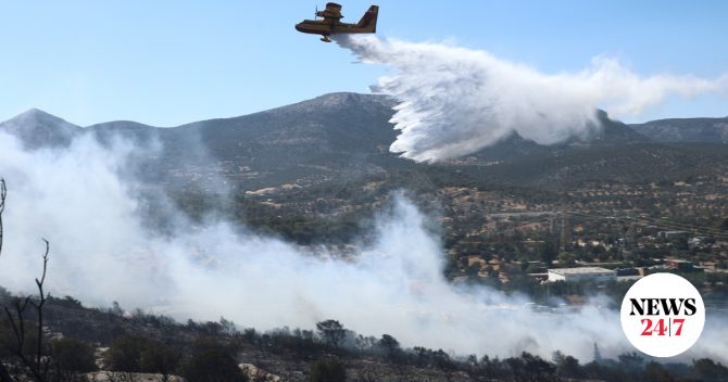 Φωτιά σε δάσος στα Μαυράτα Κεφαλονιάς
