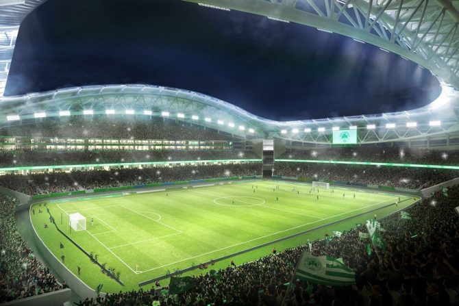 Παναθηναϊκός: Συμφωνία-μαμούθ για την κατασκευή του στεγάστρου στο νέο γήπεδο του τριφυλλιού