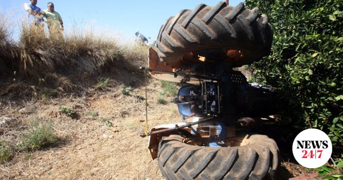 Αρκαδία: Νεκρός άνδρας μετά από ανατροπή τρακτέρ