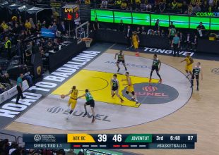 Τρομερό κάρφωμα του Χαραλαμπόπουλου πάνω στον Ρούζιτς (VID)