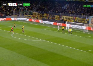 ΑΕΚ – Ράγιο Βαγιεκάνο: Πρώτη μεγάλη ευκαιρία με τον Ράτσιου (VIDEO)