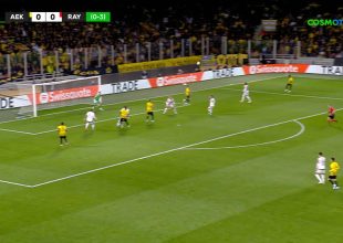 ΑΕΚ – Ράγιο Βαγιεκάνο: Αστόχησε ολομόναχος ο Βάργκα με το κεφάλι! (VID)