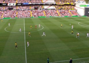 Αδράνεια στην άμυνα της ΑΕΚ, άνοιξε το σκορ η Ράγιο (VID)