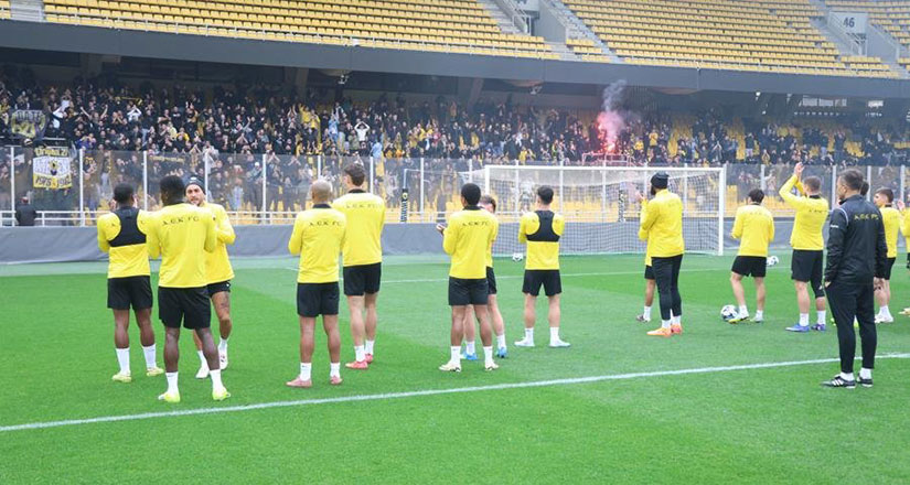 Παροξυσμός στη Νέα Φιλαδέλφεια – Ντόπα από 4.000 ΑΕΚτζήδες ενόψει Ολυμπιακού (VID)