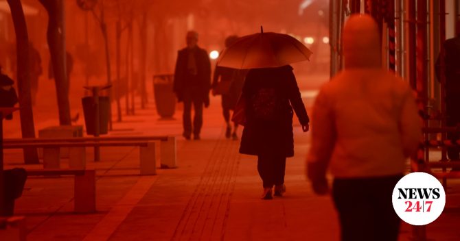 Η αφρικανική σκόνη κάλυψε Κρήτη και Κυκλάδες