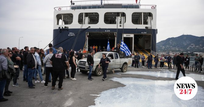 Έληξε το μπλόκο των κτηνοτρόφων στο λιμάνι της Μυτιλήνης