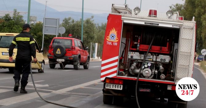 Θεσσαλονίκη: Στις φλόγες φορτηγό στην Εγνατία Οδό