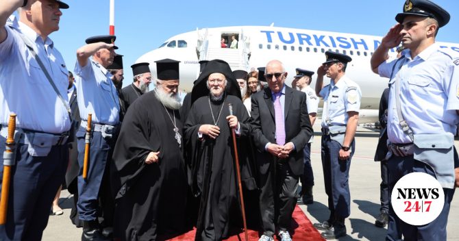 Η υποδοχή του Πατριάρχη Βαρθολομαίου στην Αθήνα και η συνάντηση με τον Αρχιεπίσκοπο Ιερώνυμο