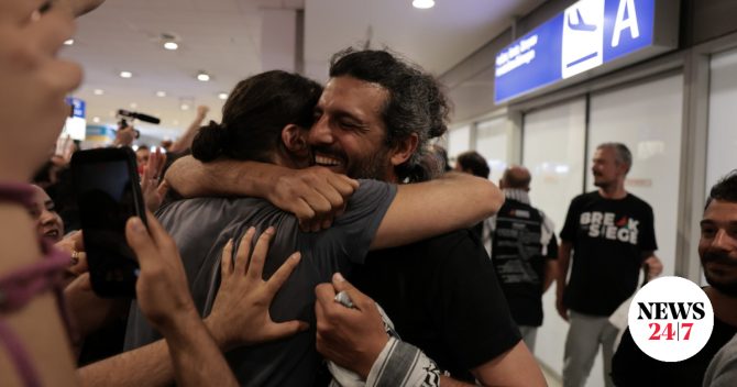 Global Sumud Flotilla: Στην Αθήνα οι 19 που κρατούνταν στο Ισραήλ – Μικρή ένταση στο “Ελ. Βενιζέλος”