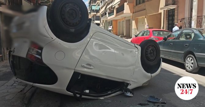Τροχαίο με ανατροπή αυτοκινήτου στην Καλλίπολη – Κλειστή η οδός Ζαΐμη