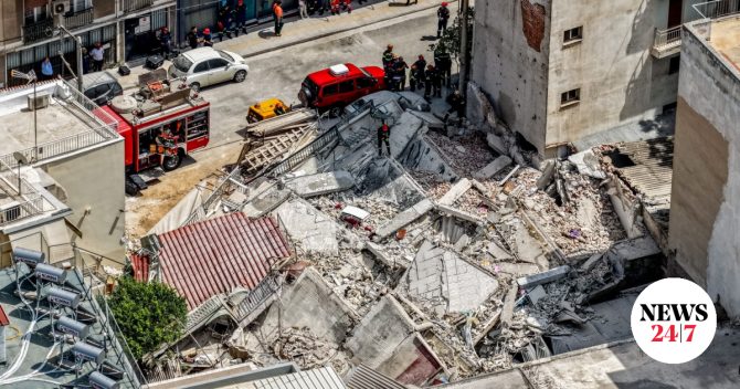Συγκλονιστικές εικόνες από drone στα Πετράλωνα