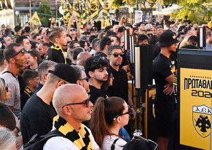 Κιτρινόμαυρη γιορτή στην Πάτρα για το Τρόπαιο της Πρωταθλήτριας ΑΕΚ! (VID & PICS)
