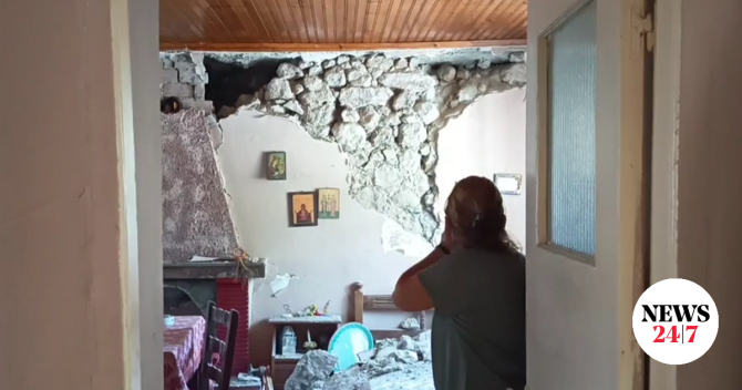 Σεισμός στην Εύβοια: Σοβαρές ζημιές σε σπίτια στη Δαφνούσα – Έπεσαν πέτρες στο προσκέφαλο κρεβατιού