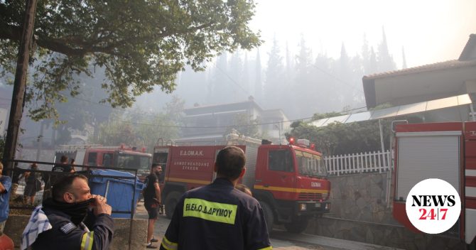 Φωτιά στο Δερβένι: 112 για εκκένωση