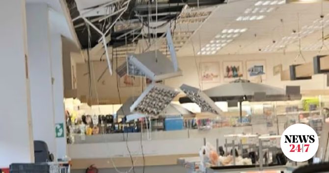 Ημαθία: Κατέρρευσε οροφή σούπερ μάρκετ εν ώρα λειτουργίας