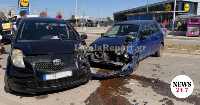 Λαμία: Μεθυσμένος οδηγός “καβάλησε” το διάζωμα και καρφώθηκε σε άλλο ΙΧ