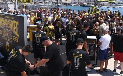 Το τρόπαιο της πρωταθλήτριας ΑΕΚ ταξίδεψε στην Άνδρο (VIDEO)