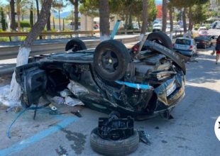 Κρήτη: Σκηνές τρόμου στη Χερσόνησο – Μεθυσμένος οδηγός έκανε “πιρουέτα” και χτύπησε σταθμευμένα ΙΧ