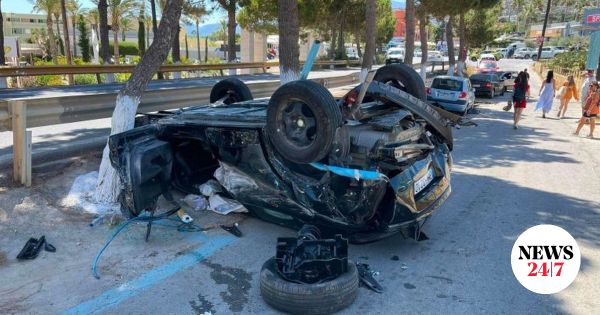 Κρήτη: Σκηνές τρόμου στη Χερσόνησο – Μεθυσμένος οδηγός έκανε “πιρουέτα” και χτύπησε σταθμευμένα ΙΧ