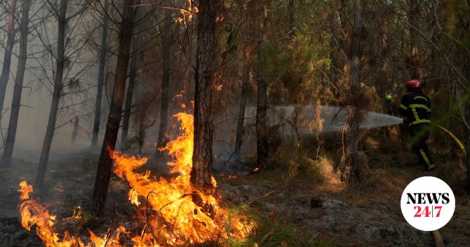 Γαλλία: Η ζέστη και οι άνεμοι ξαναφουντώνουν τη φωτιά στη Ζιρόντ