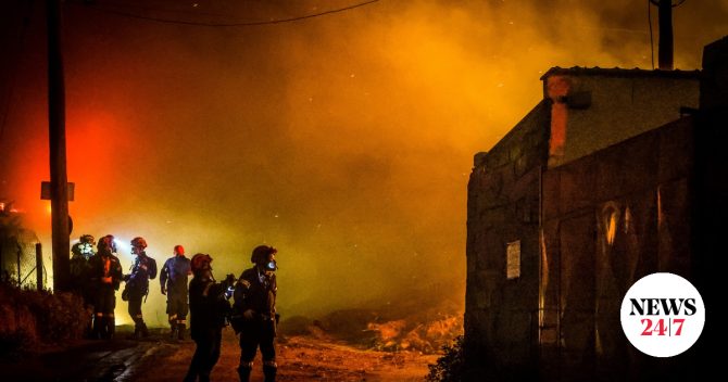 Δραματική νύχτα στο Ωραιόκαστρο Θεσσαλονίκης: Στις φλόγες εργοστάσια, εκκενώσεις οικισμών