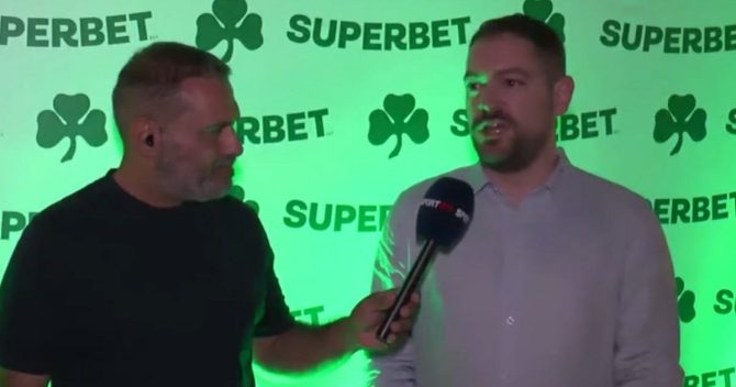 Ο υπεύθυνος χορηγιών της Superbet, Σάκης Γκουτζιώτης: “Θα συνεχίσουμε να στηρίζουμε την κοινωνία μέσω του Παναθηναϊκού”