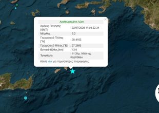Σεισμός 5,2 Ρίχτερ στην Κάρπαθο