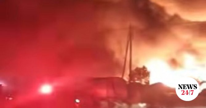 Λάρισα: Μεγάλη φωτιά σε επιχείρηση στο Ομορφοχώρι
