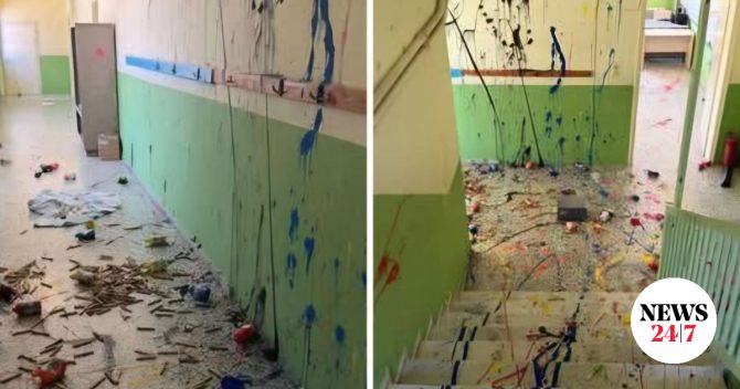 Άγνωστοι βανδάλισαν δημοτικό σχολείο στη Νάξο – “Αισθάνομαι ντροπή” λέει