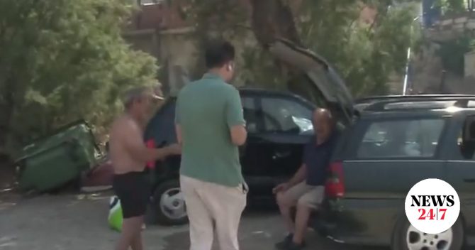 Φωτιά στη Βοιωτία: Απεγνωσμένος κάτοικος δεν εγκαταλείπει τον φοβισμένο σκύλο του
