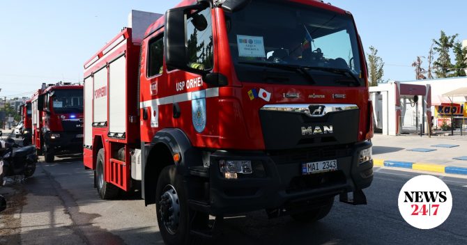 Φωτιά στην Εγνατία Οδό – Ξεκίνησε από φορτηγό και επεκτάθηκε