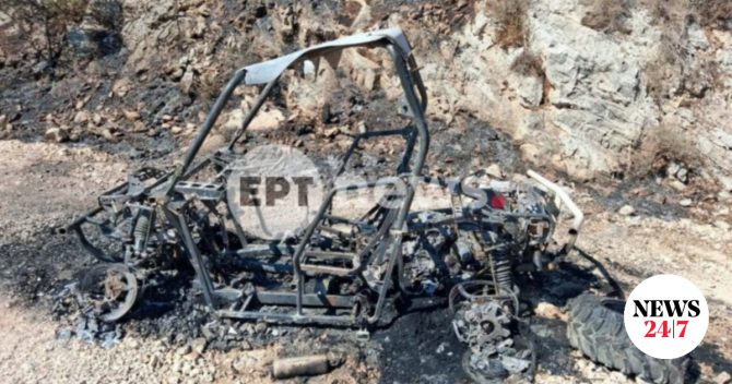 Φωτιά στον Μαραθιά Ζακύνθου: Ένα όχημα τύπου Beach Buggy