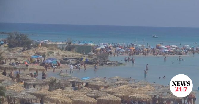Ακραίος συνωστισμός στο Ελαφονήσι