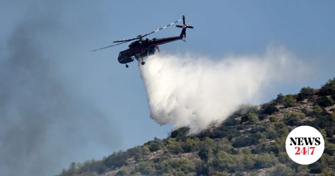 Φωτιά στο Ακόντιο Βοιωτίας