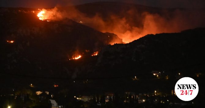Κως: Καλύτερη η εικόνα της φωτιάς στο Πυλί