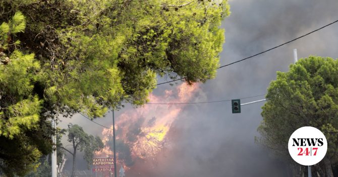 Φωτιά στη Γορτυνία Αρκαδίας