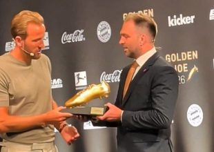 Μπάγερν: Ο Κέιν παρέλαβε με καμάρι το European Golden Shoe για τη σεζόν 2025-26