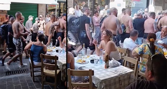 Οπαδοί της Λέφσκι έκαναν βόλτες ημίγυμνοι στο Μοναστηράκι (VIDEO) Οπαδοί της Λέφσκι έκαναν βόλτες ημίγυμνοι στο Μοναστηράκι (VIDEO)