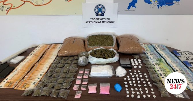 Μύκονος: Βίντεο από τη στιγμή που οι αστυνομικοί βρίσκουν ναρκωτικά σε σπίτι