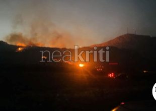 Σητεία: Οριοθετημένη η φωτιά στα Αχλάδια – Μάχη για πλήρη κατάσβεσή της