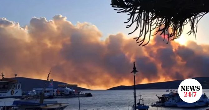 Εκτός ελέγχου η φωτιά στη Σκύρο