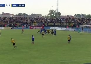 Kεφαλιά του Γκεοργκίεφ για το 0-2 της ΑΕΚ (VIDEO)