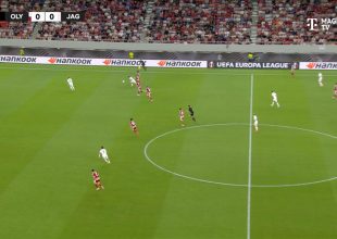 Ολυμπιακός – Γιαγκελόνια: Το 0-1 με τον Σμιτ μετά το λάθος του Ορτέγκα (VID)