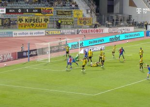 Το 1-1 με διπλή προσπάθεια και σουτ του Χαραλαμπόγλου (VID)