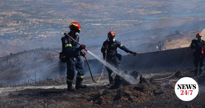Σητεία: Βελτιωμένη η εικόνα της φωτιάς μετά από ολονύχτια μάχη
