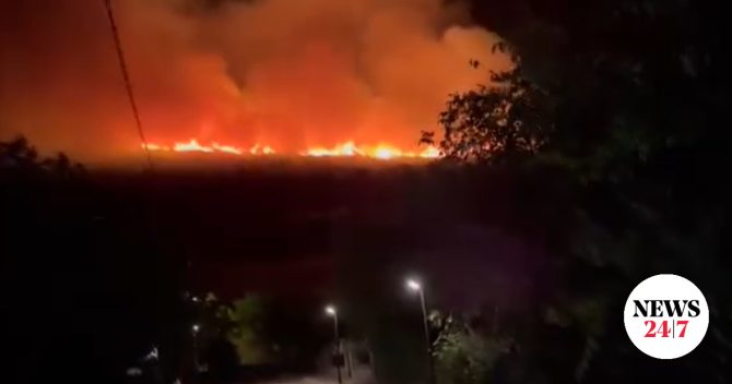 Ολονύχτια μάχη με τις φλόγες στην Κρυσταλλοπηγή Φλώρινας